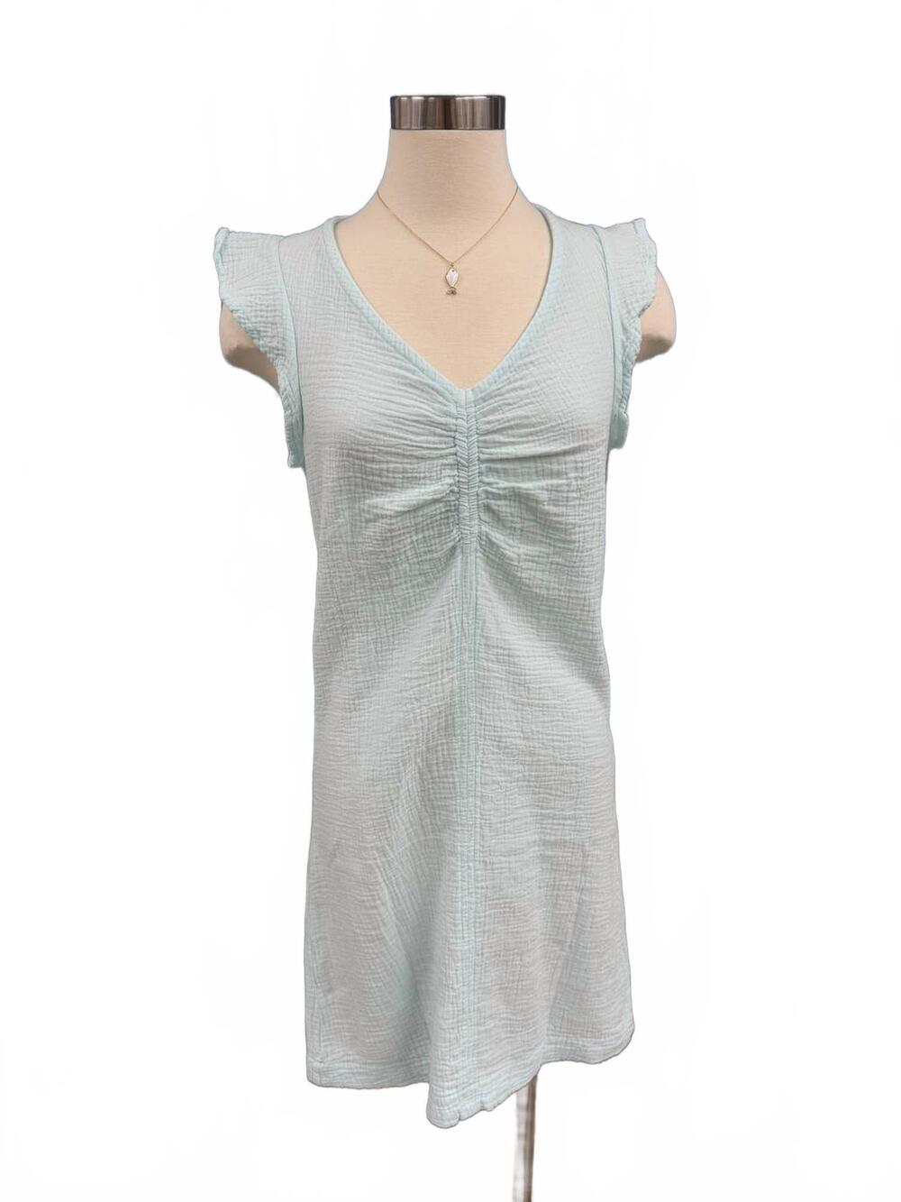NEW BOBI women's cinched front dress in mint